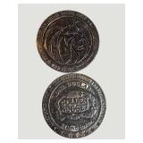 Vintage Las Vegas Casino Dollar Token Lot – 8 Tokens – Golden Nugget, MGM Grand, Aladdin & More