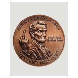 Funny Lincoln 'The Final Penny' Token – 1909-2025 Novelty Coin – Collectible Conversation Piece