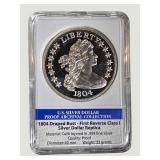 1804 Draped Bust Silver Dollar Replica Proof Coin