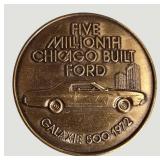 Ford Commemorative Token – 1914 Model T & 1972 Galaxie 500 – Chicago Built