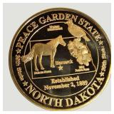 North Dakota Peace Garden State Commemorative Medal Token – 1889