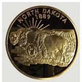 North Dakota Statehood Commemorative Medal Token 1889 – American Bison Design