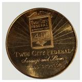1965 Minnesota Twins American League Pennant Commemorative Medal Token