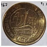 1962 Seattle World's Fair Century 21 Exposition Commemorative Medal
