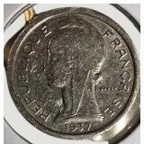1937 France Telephone Token – République Française Téléphones
