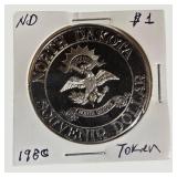 1980 North Dakota State Souvenir Dollar Token