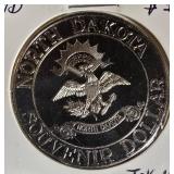 1980 North Dakota State Souvenir Dollar Token