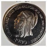 1980 North Dakota State Souvenir Dollar Token
