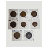 Vintage World Coin Collection Lot of 8 – Great Britain, Sweden & Early 1900s Coins