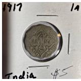 Vintage World Coin Collection Featuring Great Britain, India, Taiwan & More (1899–1984)