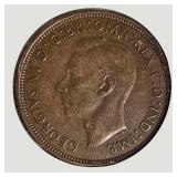 Vintage Great Britain Penny Collection (1936–1967) – 7 Historic British Coins