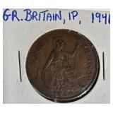 Vintage Great Britain Penny Collection (1936–1967) – 7 Historic British Coins