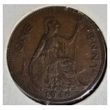 Vintage Great Britain Penny Collection (1936–1967) – 7 Historic British Coins
