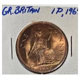 Vintage Great Britain Penny Collection (1936–1967) – 7 Historic British Coins