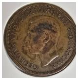 Vintage Great Britain Penny Collection (1936–1967) – 7 Historic British Coins