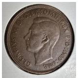 Vintage Great Britain Penny Collection (1936–1967) – 7 Historic British Coins
