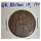 Vintage Great Britain Penny Collection (1936–1967) – 7 Historic British Coins