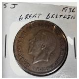 Vintage Great Britain Penny Collection (1936–1967) – 7 Historic British Coins