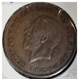 Vintage Great Britain Penny Collection (1936–1967) – 7 Historic British Coins