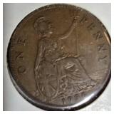 Vintage Great Britain Penny Collection (1936–1967) – 7 Historic British Coins