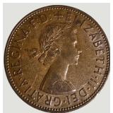 Vintage Great Britain Penny Coin Collection – 8 British Coins Featuring George V, George VI & Elizabeth II