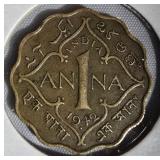 Vintage World Coin Collection (1912–1955) – Great Britain, India, Indonesia, Egypt & More