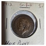 Vintage World Coin Collection (1912–1955) – Great Britain, India, Indonesia, Egypt & More