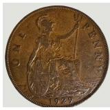 Vintage Great Britain Penny Collection – King George V & VI Coins