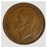 Vintage Great Britain Penny Collection – King George V & VI Coins