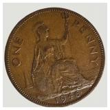 Vintage Great Britain Penny Collection – King George V & VI Coins