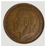Vintage Great Britain Penny Collection – King George V & VI Coins