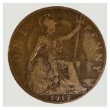 Vintage Great Britain Penny Collection – King George V & VI Coins