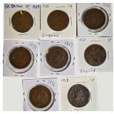 Vintage Great Britain Penny Collection – 1918–1947 Coin Lot