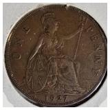 Vintage Great Britain Penny Collection – 1918–1947 Coin Lot