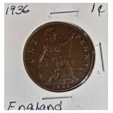 Vintage Great Britain Penny Collection – 1918–1947 Coin Lot