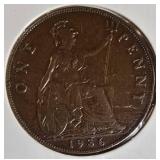 Vintage Great Britain Penny Collection – 1918–1947 Coin Lot