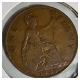Vintage Great Britain Penny Collection – 1918–1947 Coin Lot