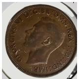 Vintage Great Britain Penny Collection – 1918–1947 Coin Lot