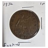Rare Vintage Great Britain Penny Collection (1927–1947) – King George V & VI Coin Lot