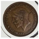 Rare Vintage Great Britain Penny Collection (1927–1947) – King George V & VI Coin Lot