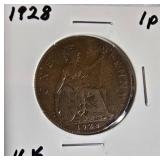 Rare Vintage Great Britain Penny Collection (1927–1947) – King George V & VI Coin Lot