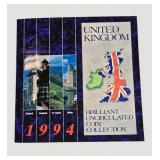 1994 United Kingdom Brilliant Uncirculated Coin Collection Royal Mint Bank of England £2 Set