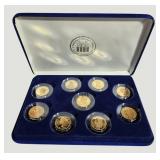 National Collector’s Mint Gold-Plated U.S. Coin Replica Set with Display Case