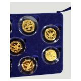 National Collector’s Mint Gold-Plated U.S. Coin Replica Set with Display Case