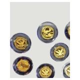 National Collector’s Mint Gold-Plated U.S. Coin Replica Set with Display Case