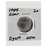Vintage Egyptian Coin Collection – 1929, 1933 & 1944 Coins Including Silver