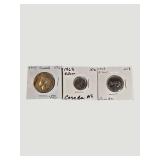 Vintage Canadian Silver Coin Collection – Half Dollar, Quarter & Dime