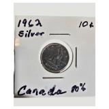 Vintage Canadian Silver Coin Collection – Half Dollar, Quarter & Dime