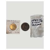Vintage British Silver Coin Collection – 1887 Shilling & 1942 Half Crown