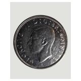 Vintage British Silver Coin Collection – 1887 Shilling & 1942 Half Crown